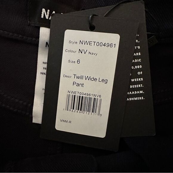 Naadam Twill Wide Leg Pant New - Picture 5 of 8
